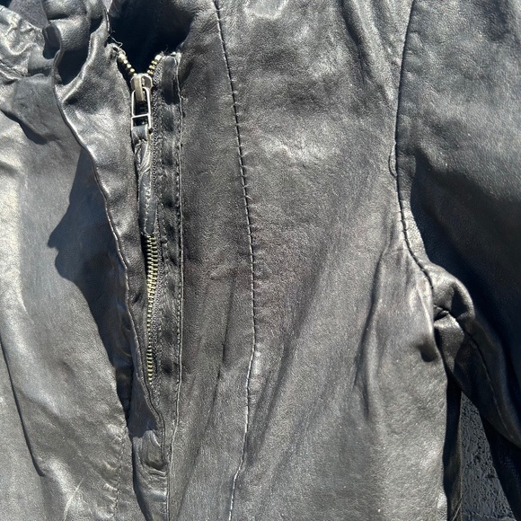 ALLSAINTS Black Leather Jacket - Picture 5 of 10